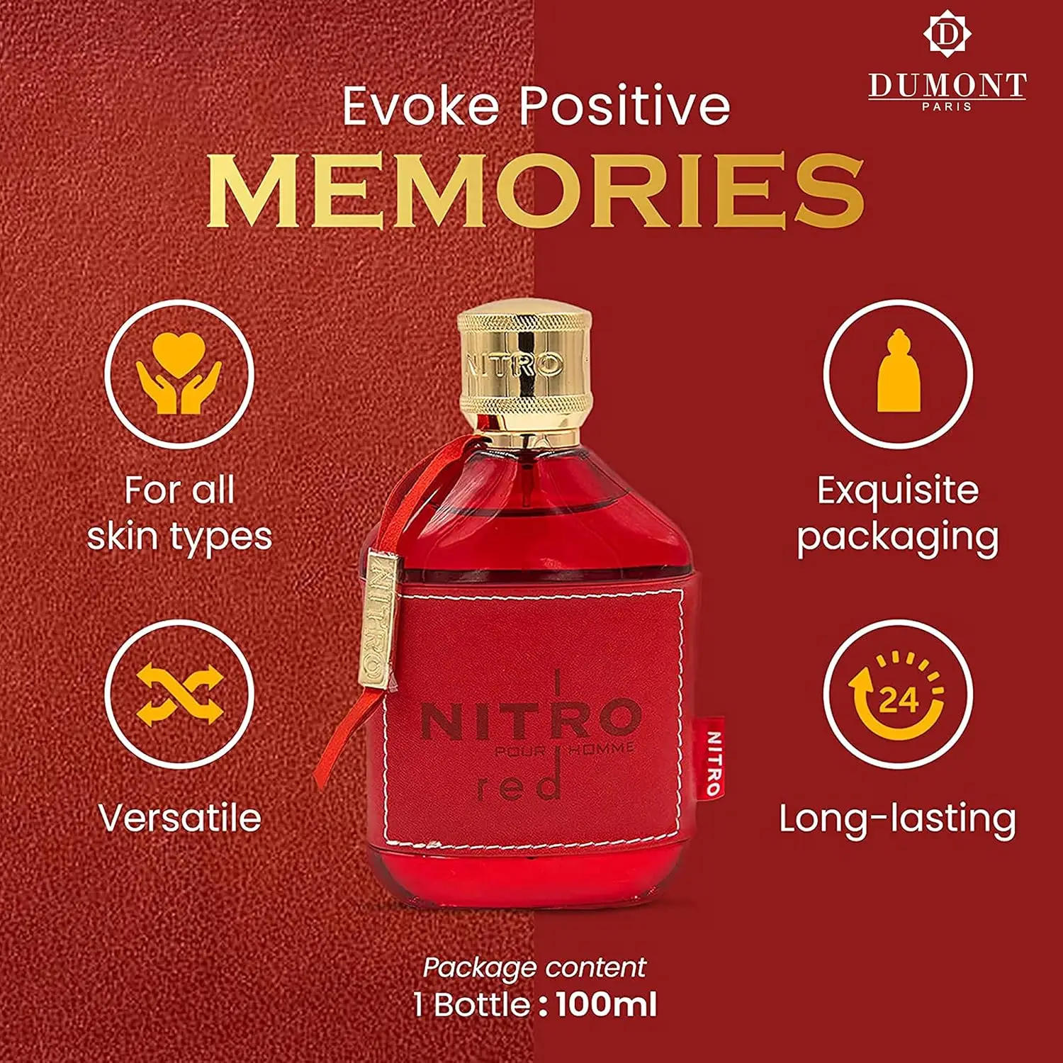 Dumont Nitro Red Intense 100ml - Home Fragrance Red Wine avaliação e preço