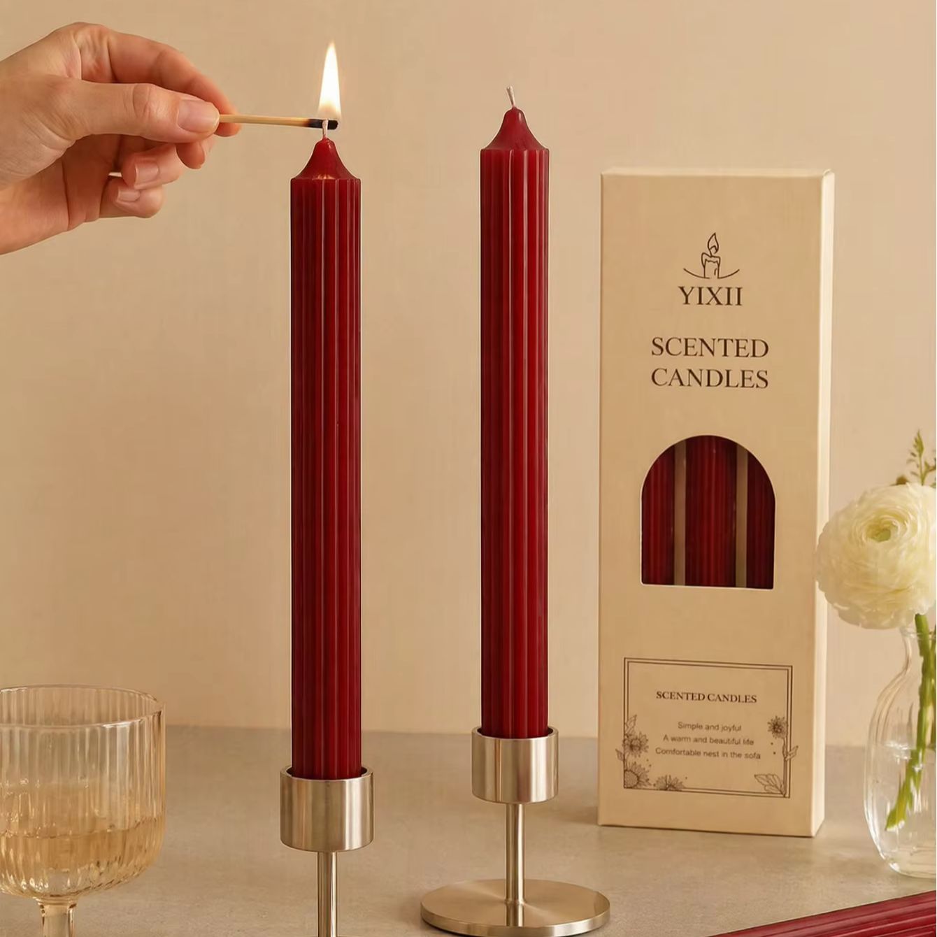 Conjunto de 4 Velas Aromáticas - Home Fragrance Red Wine avaliação e preço