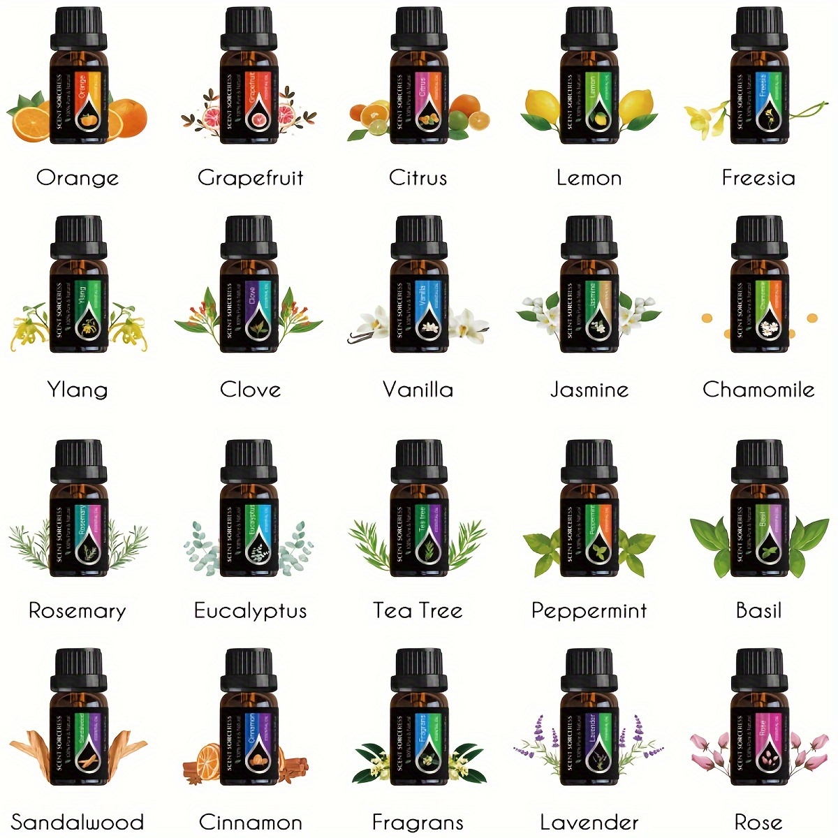 20 pçs/set preto clássico conj - Fragrance Oil Set avaliação e preço